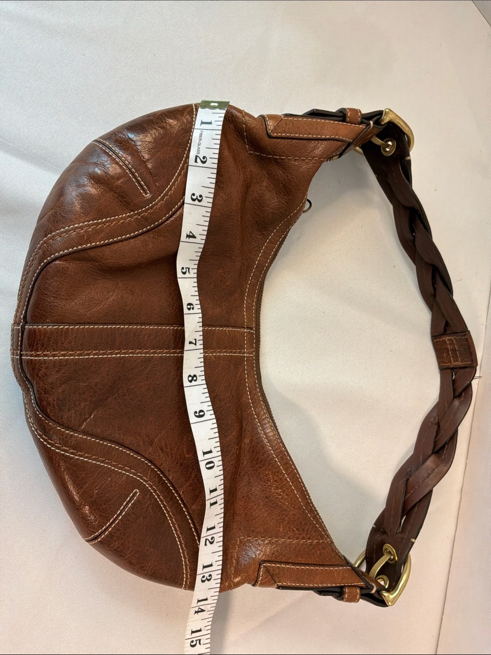Coach Brown Leather Hobo Shoulder Bag - Picture 12 of 14